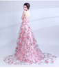 Walk Beside You Pink Flowers Prom Dresses 2017 Long Strapless Sweetheart vestido de formatura longo Evening Gown Party Halloween