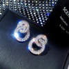 2020 Fashion Luxury 925 Sterling Silver Zircon Stud Earing Earrings for women christmas gift jewelry Best Black Friday Deal Z5