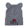 Lovely Hat For Child Knitted Winter Hat Double Ears Skullies Beanies Boys Girls Solid Color Beanies Caps For Kids Winter Hats