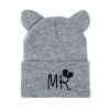 Lovely Hat For Child Knitted Winter Hat Double Ears Skullies Beanies Boys Girls Solid Color Beanies Caps For Kids Winter Hats