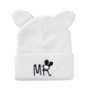 Lovely Hat For Child Knitted Winter Hat Double Ears Skullies Beanies Boys Girls Solid Color Beanies Caps For Kids Winter Hats