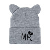 Lovely Hat For Child Knitted Winter Hat Double Ears Skullies Beanies Boys Girls Solid Color Beanies Caps For Kids Winter Hats
