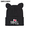 Lovely Hat For Child Knitted Winter Hat Double Ears Skullies Beanies Boys Girls Solid Color Beanies Caps For Kids Winter Hats