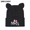Lovely Hat For Child Knitted Winter Hat Double Ears Skullies Beanies Boys Girls Solid Color Beanies Caps For Kids Winter Hats