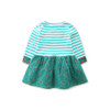 Lovely Enfant Kid Baby Girls Deer Striped Tulle Party Dress Xmas Clothes Children Toddler Kids Girl Stripe Dresses Clothing