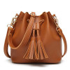 Bucket bag women Pu Leather String Shoulder bag Luxury Bags Famous Designer no Logo printed
