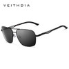 VEITHDIA Stainless Steel Polarized Men's Square Vintage Sun Glasses Male Eyewear Accessories Sunglasses For Men 2459