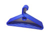 THE UM24 Set of 9 Heavy Duty Tubular Hangers Blue Jumbo Plastic Closet Organization Adult Coat Suit Cloth Hanger