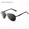 Veithdia Men Sunglasses Polarized Stainless Steel Mirror lunette de soleil femme Driving Sun Glasses For Women 3559