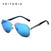 VEITHDIA Brand Men's Aluminum Magnesium Big Oversize Sunglasses Polarized Blue Lens Eyewear Sun Glasses For Men Male 3598