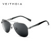 VEITHDIA Brand Men's Aluminum Magnesium Big Oversize Sunglasses Polarized Blue Lens Eyewear Sun Glasses For Men Male 3598