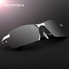 VEITHDIA Aluminum Magnesium Polarized Men's Sunglasses Rimless Sun Glasses Driving Goggle Eyewear Accessories For Men 3043