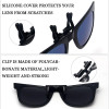 VEGA Polarized Clip On Sunglasses Over Prescription Glasses With Box Fit Over Glasses Sunglasses Flip Up Clips  5840