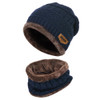 VBIGER 2pcs Kids Scarf Set Winter Warm Knitted Hat Cap Skullies Beanies Circle Scarf with Thicken Fleece Lining for Boys Girls