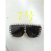Vazrobe Spiked Glasses Rock Sunglasses Rivet Party/show/wedding/hip Hop Decorative Novelty Eyewear Gold/silver Spikes Steampunk