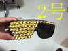 Vazrobe Spiked Glasses Rock Sunglasses Rivet Party/show/wedding/hip Hop Decorative Novelty Eyewear Gold/silver Spikes Steampunk