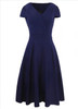 Berydress Retro 1950s Elegant Women Office Dress Navy Blue Vestido De Festa Formal Work Summer Dresses 2017 Audrey Hepburn Dress