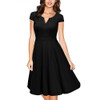 Berydress Retro 1950s Elegant Women Office Dress Navy Blue Vestido De Festa Formal Work Summer Dresses 2017 Audrey Hepburn Dress