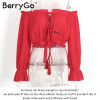 BerryGo Vintage club long dress Two piece set beach summer dress women 2017 new year Off shoulder chiffon red maxi dress vestido