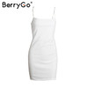 BerryGo Bow casual linen sexy dress Backless 2017 beach summer dress women sundress Slim fit bodycon white short dress vestidos