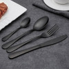 BERGLANDER Stainless Steel Cutlery Set 24 Piece Tableware Black Knife Fork Set Gold Dinnerware Silver Cutleries Western Food Set