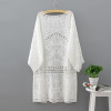 Embroidery Long Kimono Summer Tops 2018 Fashion Casual White Shirt Women Clothes Batwing Sleeve Loose Blouse Kimono Cardigan
