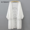 Embroidery Long Kimono Summer Tops 2018 Fashion Casual White Shirt Women Clothes Batwing Sleeve Loose Blouse Kimono Cardigan