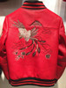embroidery genuine sheep leather jacket 100% real sheep leather jacket