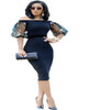 Embroidery Floral Women Summer Elegant Slim Dresses Office Lady Off Shoulder Work OL Bodycon Pencil Dress Vestidos Drop Shipping