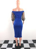 Embroidery Floral Women Summer Elegant Slim Dresses Office Lady Off Shoulder Work OL Bodycon Pencil Dress Vestidos Drop Shipping