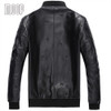 Embroidery design Lambskin genuine leather bomber jacket black ribbed collar biker jackets manteau homme jaqueta de couro LT1322