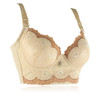 Embroidery big size bra adjustable sexy beaded flounced  cotton bras 34 36 38 40 B C cup intimate lingerie