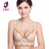 Embroidery big size bra adjustable sexy beaded flounced  cotton bras 34 36 38 40 B C cup intimate lingerie