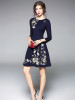 Embroidered Slim Fit Mini Dress