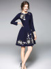 Embroidered Slim Fit Mini Dress