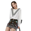 Embroidered Skirt Vintage Pencil Short Skirts Womens High Waist Black Boho Mini Casual Floral Embroidery Skirt Women