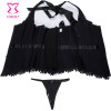 Embroidered Brocade Red and Black Corset Bustier Halter Tops Gothic Clothing Burlesque Corsets Women Espartilho E Corselets