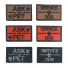 Emboridery Patch K9 ASK TO PET SERVICE DOG Tactical 3D Army Morale Patch Emblem Military Embroidered Patches Badge For Clothing