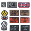 Emboridery Patch K9 ASK TO PET SERVICE DOG Tactical 3D Army Morale Patch Emblem Military Embroidered Patches Badge For Clothing