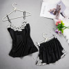 Embroidered 2017 Women Sexy Satin Pajamas Set Lace Silk Pyjama Set V-neck Ladies Pijamas Sleepwear Women Summer Clothes Homewear