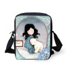 ELVISWORDS Mini Cartoon Monster High Print Shoulder Bags Small Girls Monster Bag Designer Woman Casual 3D Satchel School Bag Set