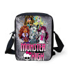 ELVISWORDS Mini Cartoon Monster High Print Shoulder Bags Small Girls Monster Bag Designer Woman Casual 3D Satchel School Bag Set
