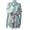ELSVIOS Women Rompers print  lace Jumpsuit Summer Short pleated Overalls Jumpsuit Female chest wrapped strapless Playsuit