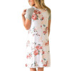 ELSVIOS Summer Floral Printed Loose A-Line Dress Women O Neck Short Sleeve Patchwork Dresses Casual Sundress Female Vestidos