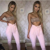 ELSVIOS 6 Colors High Waist Trousers Women Pants Bow Tie Drawstring Elastic Waist Pants With Pockets Summer Sweet Pencil Pants