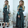 ELSVIOS 2018 Spring Velvet Pleated Dress Women Winter Autumn Robe Velours Elegant Vintage Belted Long Sleeve Dress With Sashes