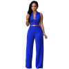 ELSVIOS 11 Colors Fashion Women Jumpsuit 2016 Summer Overalls Belted Wide Leg Jumpsuit macacao long pant Elegant Jumpsuits
