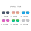ELOT Fashion Brand Designer Oversized Pilot Oval Sunglasses Women Men Aviation Metal Frame Mirror Driving Sun Glasses Female
