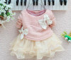 Girls Dress Tulle Baby Girl Long Sleeve Knitted Bow Infants Newborn Tutu Princess Dress Warm Spring Autumn Vestido De Festa