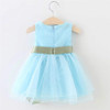 Girls dress summer dress Toddler Baby Girls Soild Flower Belt Dress Layered Tulle Tutu Dress Clothes with high quality AP19